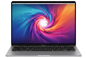 Space Gray 13-inch Apple MacBook Pro A2251 (2020) with Touch Bar, Magic Keyboard, and 4 Thunderbolt ports, available at Indianapolis Laptop Store.