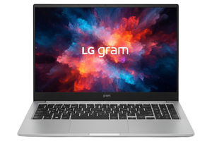 17-inch LG Gram laptop in silver with WQXGA IPS display and magnesium alloy chassis, available at Indianapolis Laptop Store.